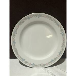 Illusions by Excel Bread and Butter Plate 6.5” Floral Rim Pastel China Set Of 2